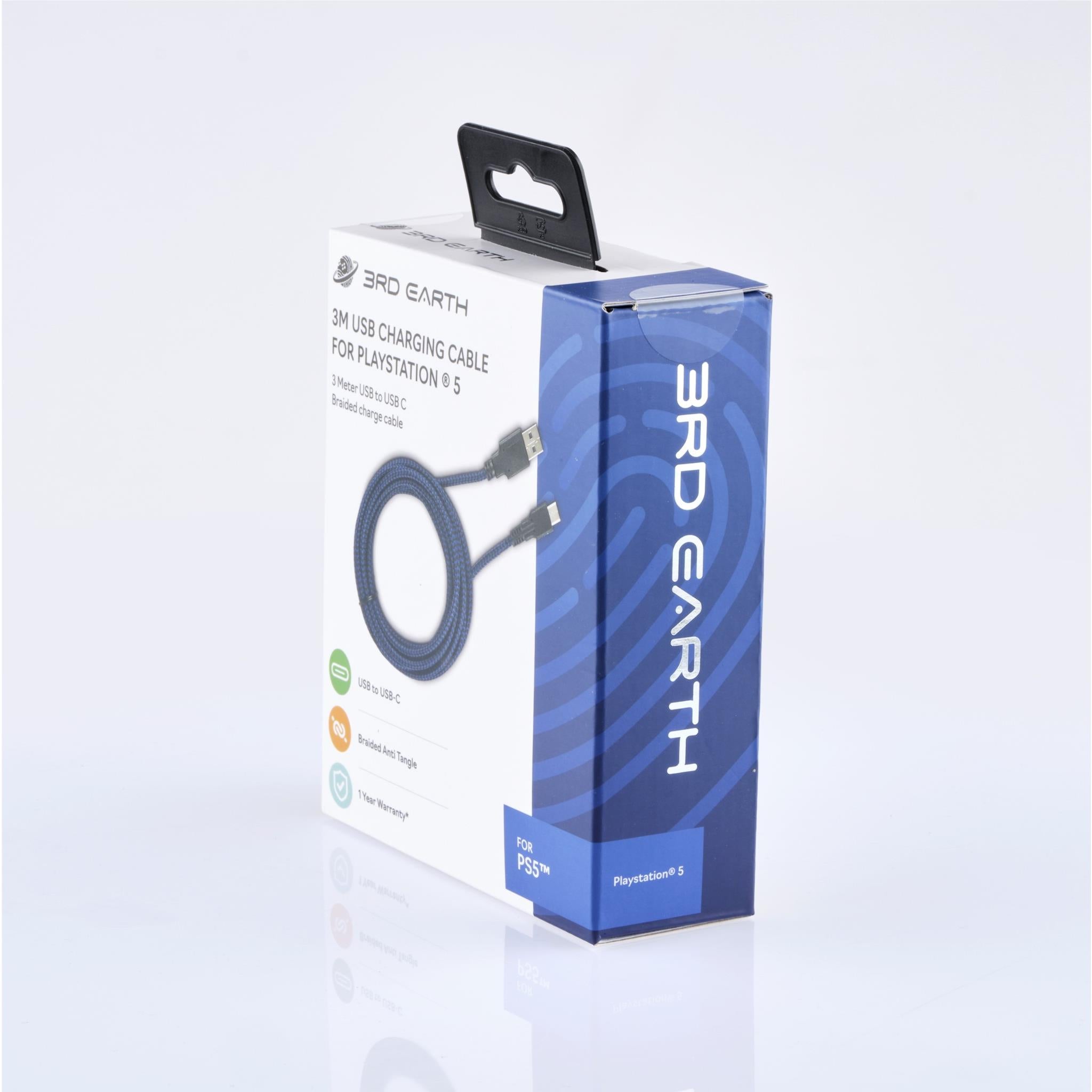 3M USB Charging Cable for PlayStation 5™ - Fast Charge & Play Sync - Durable Nylon Braided Cord for PS5 Controller & Gaming Accessories - Perfect for Long Gaming Sessions & Travel