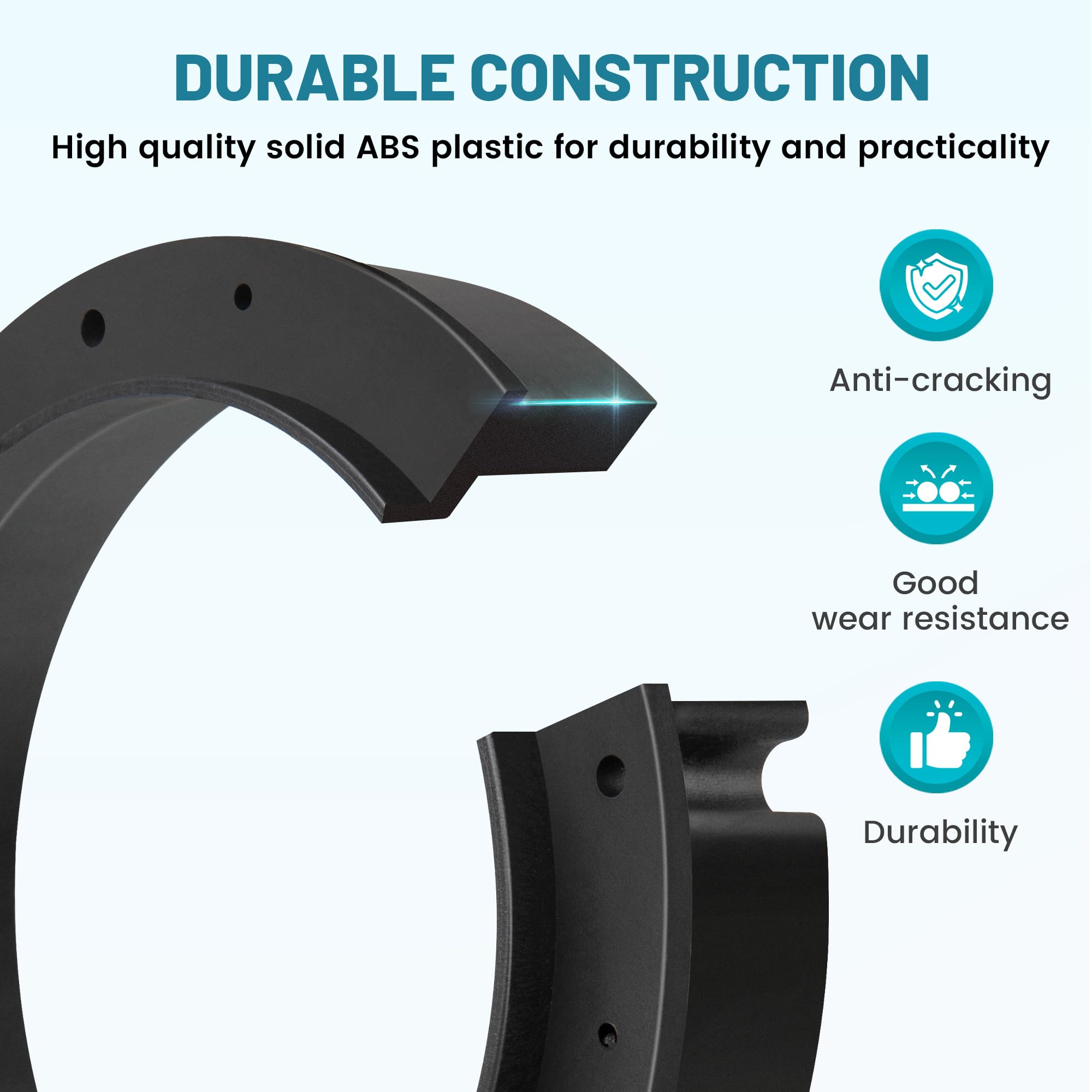 NuIth 6.5 Inch Speaker Adapter Plates - Compatible with VW (1999-2019), Porsche (2000-2006), Skoda (2005-2013), Seat (1999-2005) - Front Door Speaker Mounting Bracket Rings for Aftermarket Car Audio Installation - Perfect for DIY Car Stereo Upgrades