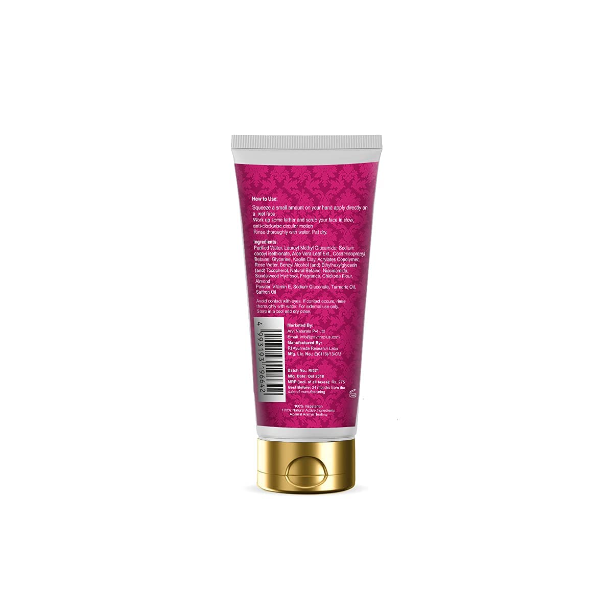 Best Face Wash for Tan Removal with Almond, Saffron & Sandalwood - 3.4 fl oz | Brightening & Exfoliating Cleanser for Glowing Skin | Perfect for Daily Use & Post-Sun Care