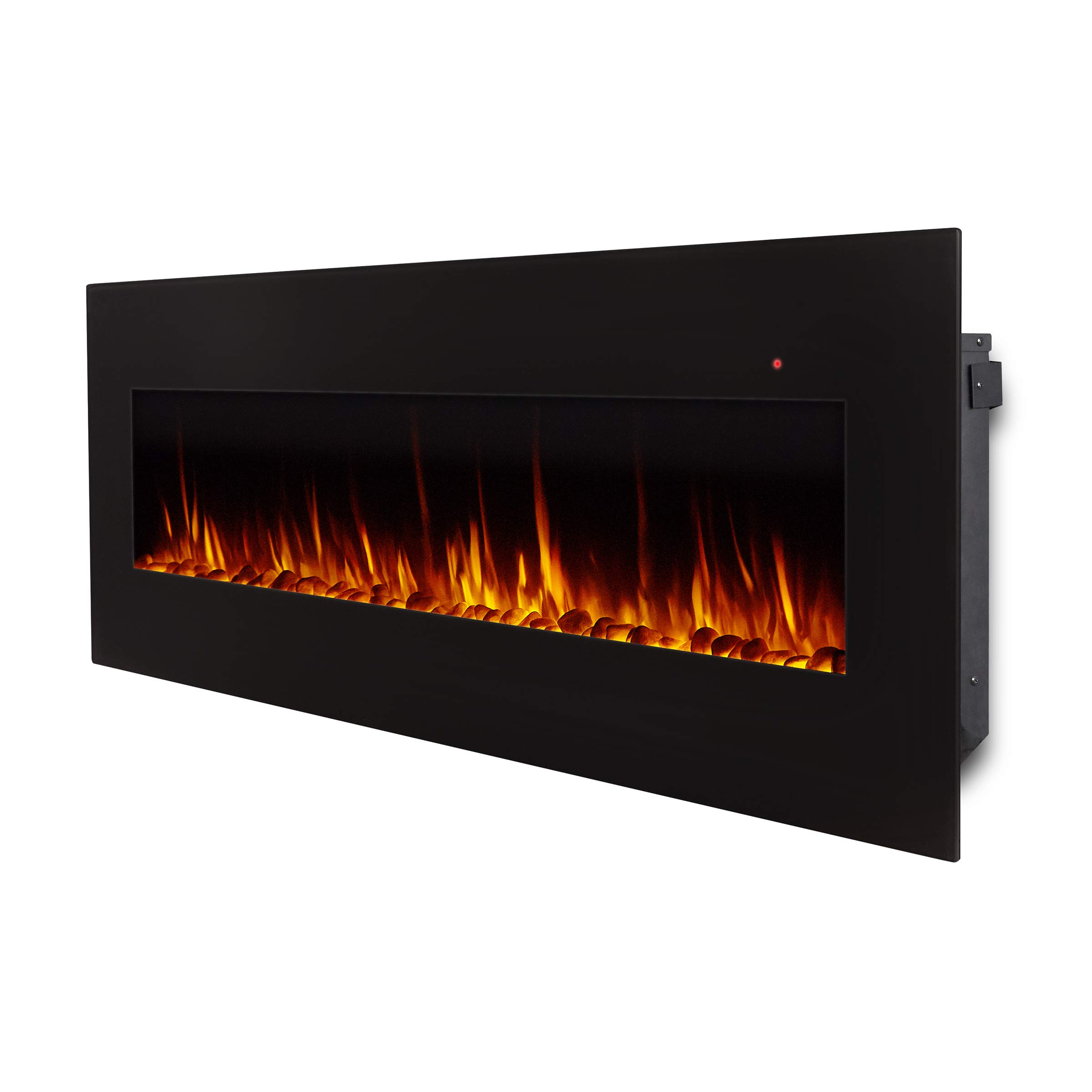 Real Flame Corretto 72-Inch Black Electric Fireplace - Modern Heating Solution for Living Room, Bedroom & Office
