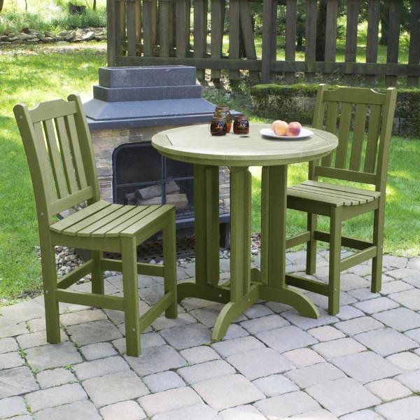 Lehigh 3-Piece Round Counter Height Outdoor Patio Dining Set with Weather-Resistant Chairs - Perfect for Backyard, Garden, and Poolside Entertaining