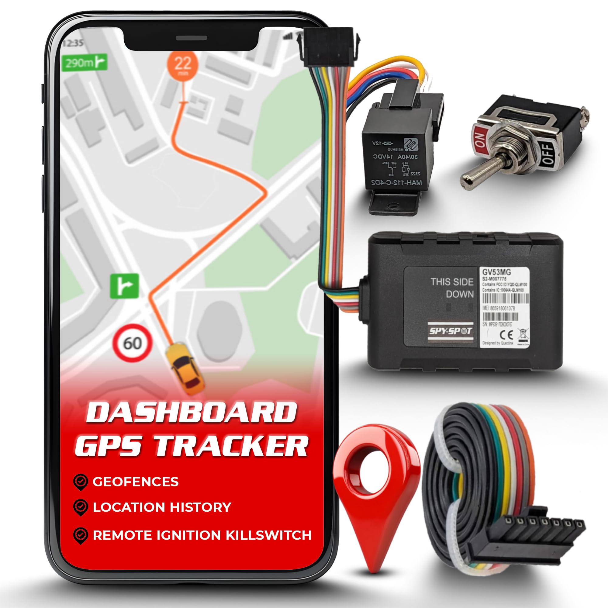 4G Hardwired GPS Tracker with Kill Switch - Real-Time Vehicle Tracking & Remote Ignition Disable | Starter Disable GPS Device for Car Security | Perfect for Fleet Management, Teen Driver Monitoring & Anti-Theft Protection