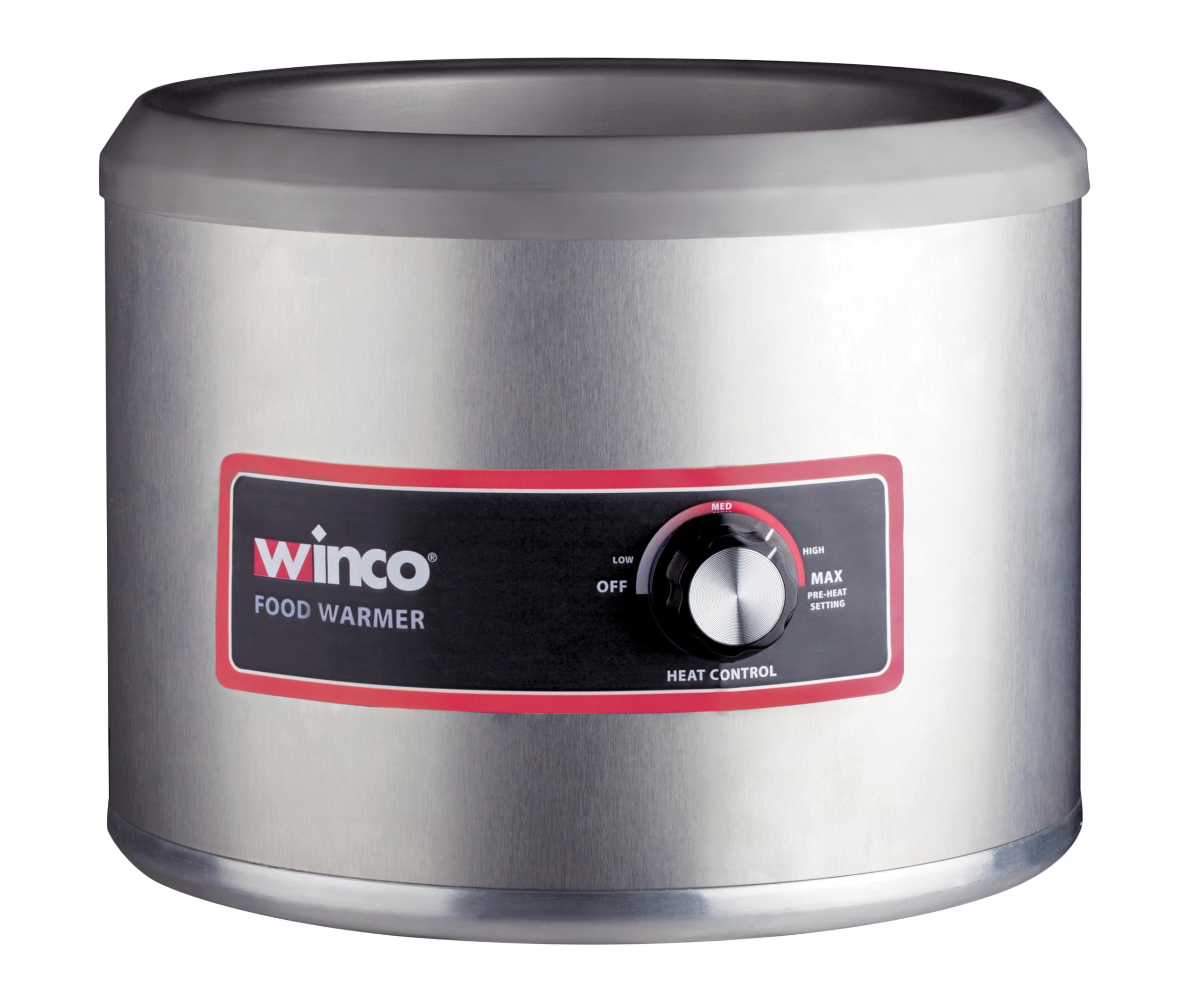 Winco 750W Electric Round Food Warmer & Cooker - 11 Quart Capacity, 120V Commercial Kitchen Appliance for Buffets, Catering & Restaurants