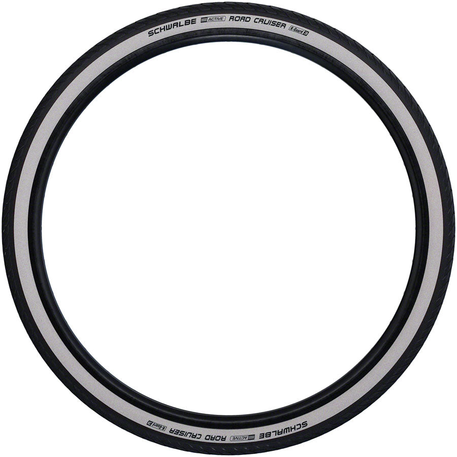 2 Pack Schwalbe Road Cruiser Tires 700x40 Wire Bead - White/Black with KGuard Green Protection (11101279) | Durable Bicycle Tires for Commuting, Touring & Urban Riding