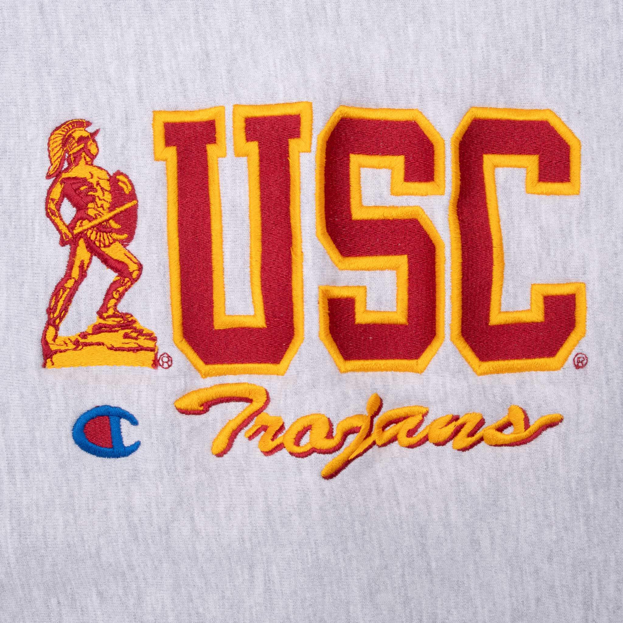 Vintage Champion Reverse Weave USC Trojans Sweatshirt 1990s XL Made in USA - Retro College Hoodie for Game Day & Casual Wear