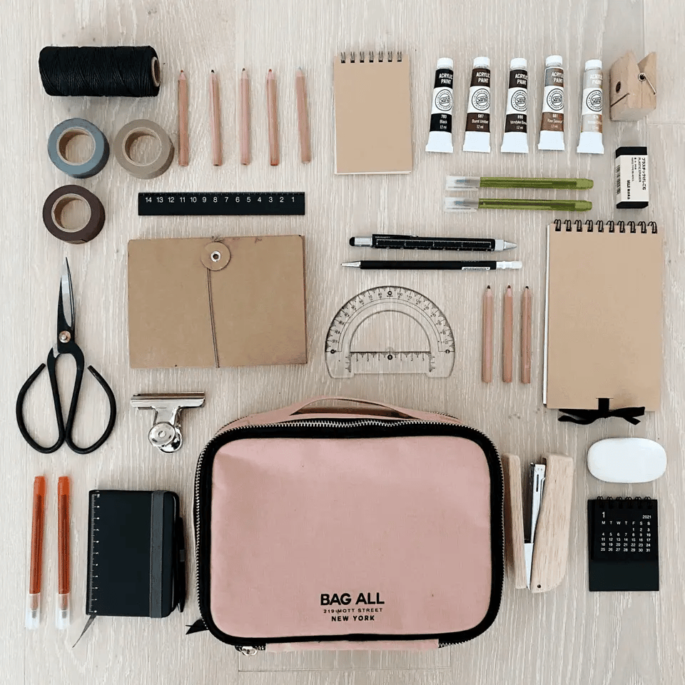 Double Sided Multi Use Case for Phone & Tablet - Pink/Blush | Perfect for Work, Travel & Home Organization