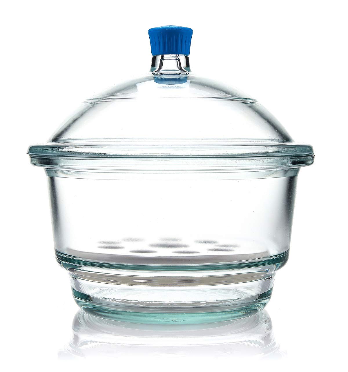 Borosilicate Glass Desiccator with Cover & Porcelain Plate - 250mm (40 fl. oz) - Air Tight Storage for Lab Chemicals, Jewelry & Moisture-Sensitive Items | BOROSIL 3082044