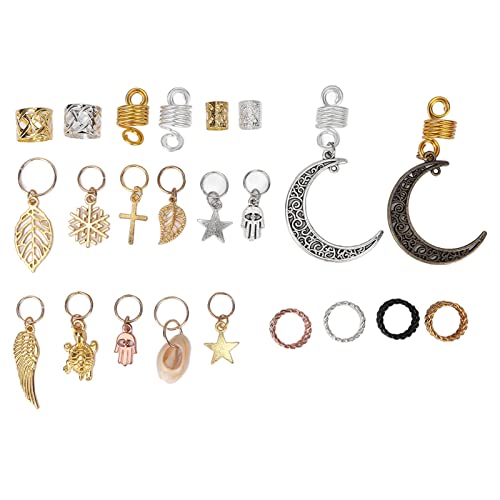117pcs Fashion Hair Cuffs & Braid Accessories - Exquisite Dreadlock Beads, Hair Jewelry Clips for Women & Girls - Perfect for Parties, Weddings, Braiding & Special Occasions