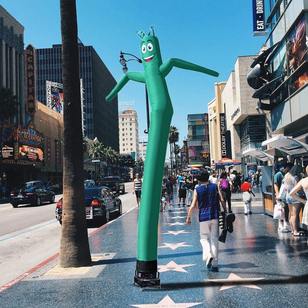 20ft Inflatable Tube Man Air Dancer - Dark Green Waving Advertising Display with 1HP 2-Speed Blower - Perfect for Car Dealerships, Grand Openings & Outdoor Promotions