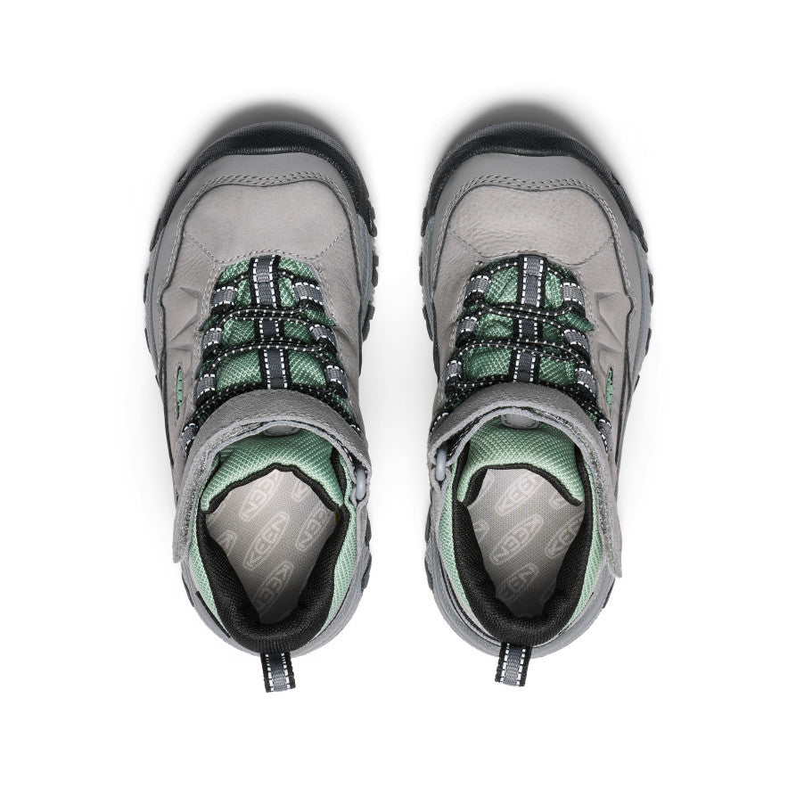 Little Kids' Targhee IV Waterproof Hiking Boots - Alloy/Granite Green | Durable Outdoor Shoes for Boys & Girls | Perfect for Trail Hiking, Camping & Outdoor Adventures