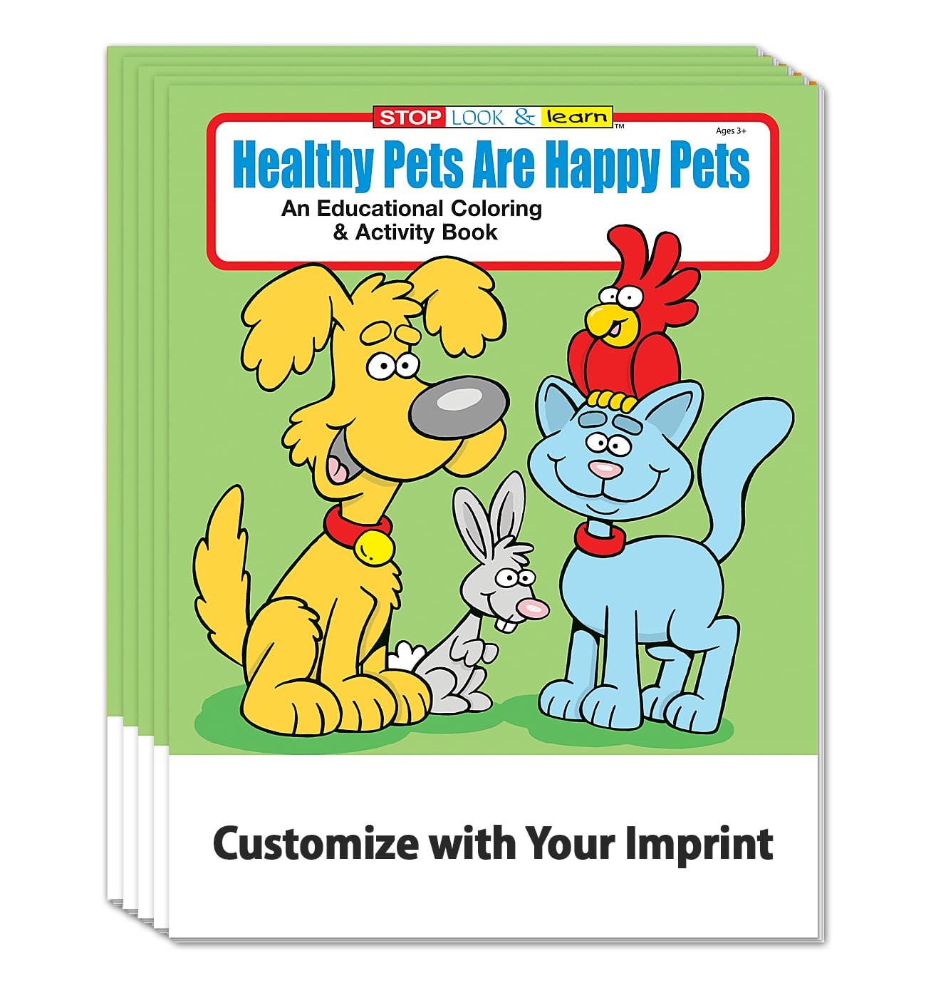 ZOCO Custom Kids Coloring Books - 250 Bulk Pack Without Crayons | Veterinary Coloring Activities for Children | Fun Educational Gifts for Kids, Birthday Parties & Veterinary Clinic Waiting Rooms