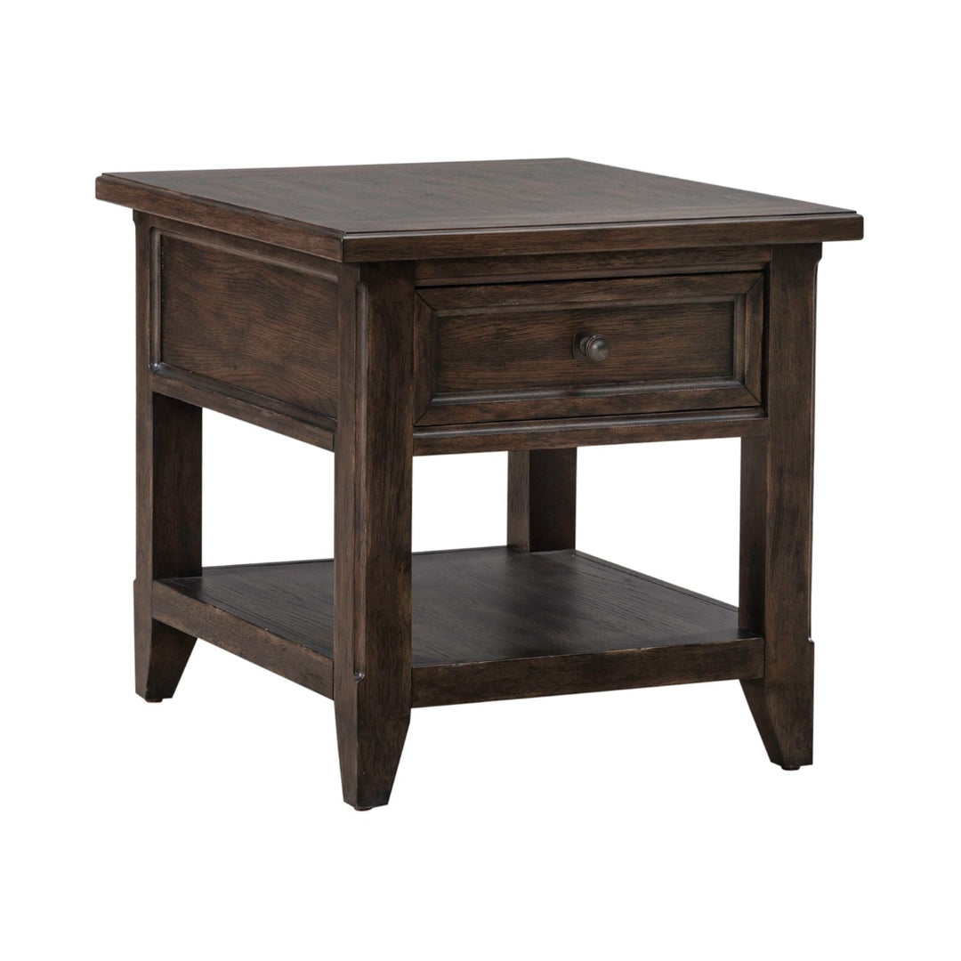 Stylish Wooden End Table for Living Room - Modern Nightstand with Storage Shelf - Perfect for Bedroom, Office, or Lounge Decor