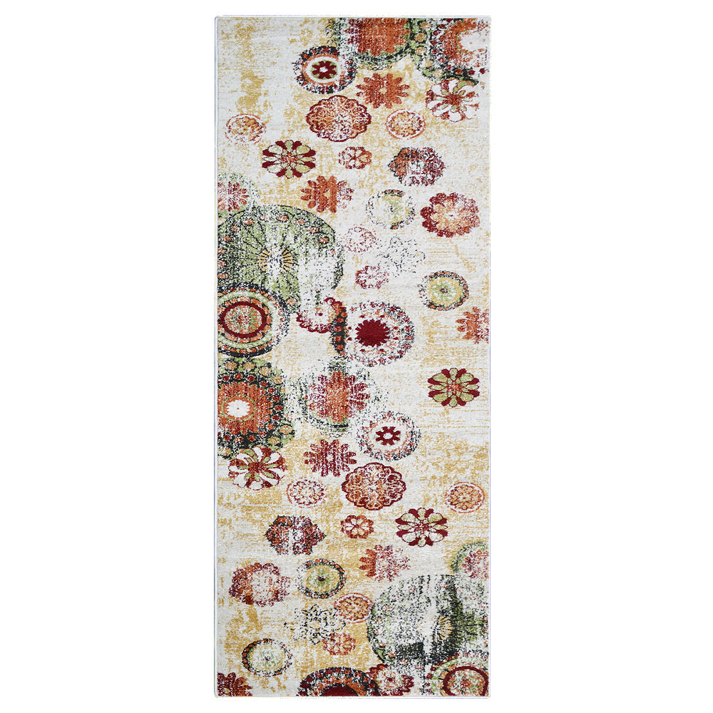 Handmade Rose Floral Machine Woven Rug - Non-Slip Soft Living Room Carpet for Bedroom, Home Decor, Wedding Gift Idea