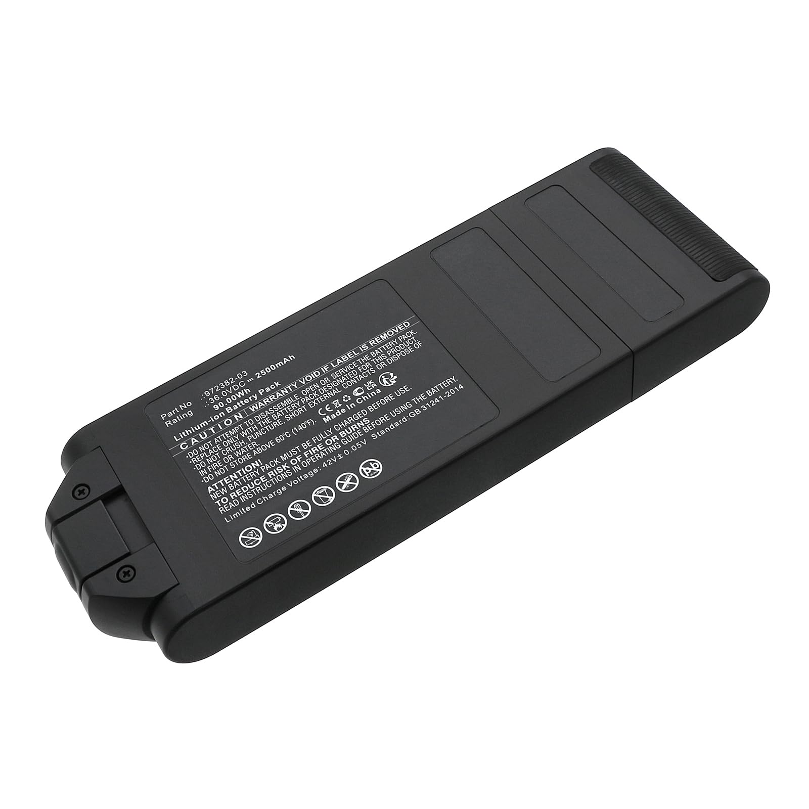 Synergy Digital Replacement Battery for Dyson Gen 5 Outsize Stick Vacuum - 36V 2500mAh Li-ion High Capacity Battery Compatible with Dyson 972382-03 - Perfect for Deep Cleaning Carpets, Hard Floors & Pet Hair Removal