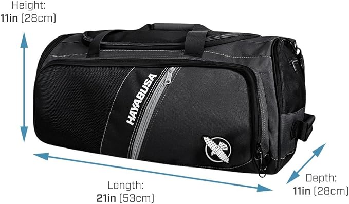 Hayabusa Ryoko Duffle Bag - Premium Gym & Travel Duffel Bag for Men & Women - Water-Resistant Sports Gear with Multiple Pockets - Perfect for Workouts, Weekend Trips & Sports Equipment Storage