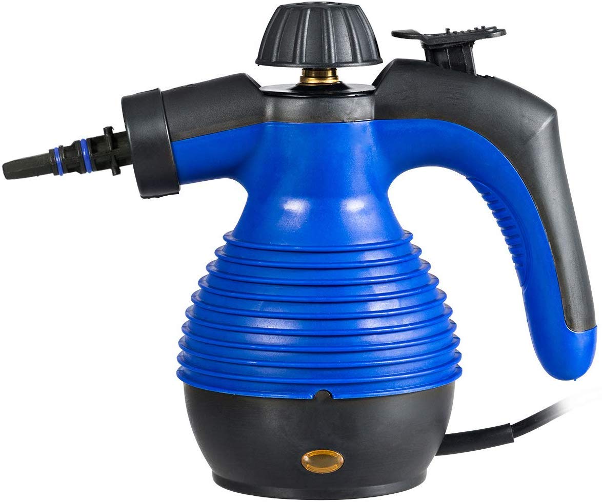 GOFLAME 1050W Handheld Steam Cleaner - Multi-Purpose Sanitizer & Steamer for Bathroom, Kitchen, Floors | Removes Stains, Grease, Bacteria | Portable Steam Iron for Clothes & Home Cleaning (Blue)