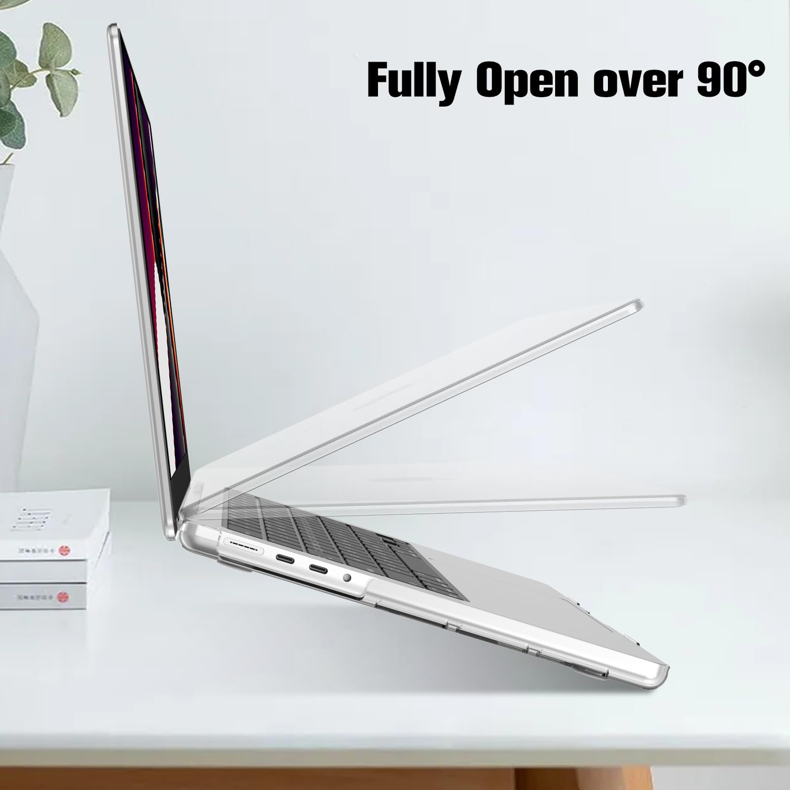 Fintie Crystal Clear Hard Shell Protective Case for MacBook Pro 16 Inch (2021-2024 Models A2485/A2780/A2991/A3186/A3403) - Compatible with M1/M2/M3/M4 Pro/Max Chip - Slim Snap-On Cover for Work, Travel & School