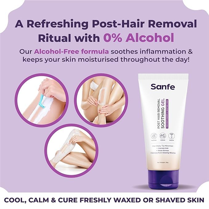 Sanfe Painless Hair Removal Kit with Spray Cream (112ml) & Soothing Gel (50g) - Fast 10-Minute Hair Removal for Chest, Legs, Arms & Underarms | Dermatologist Tested | Skin Detan & Smoothing | Perfect for Pre-Vacation Prep & Summer Ready Skin