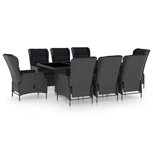 Grey+glass 9 Piece