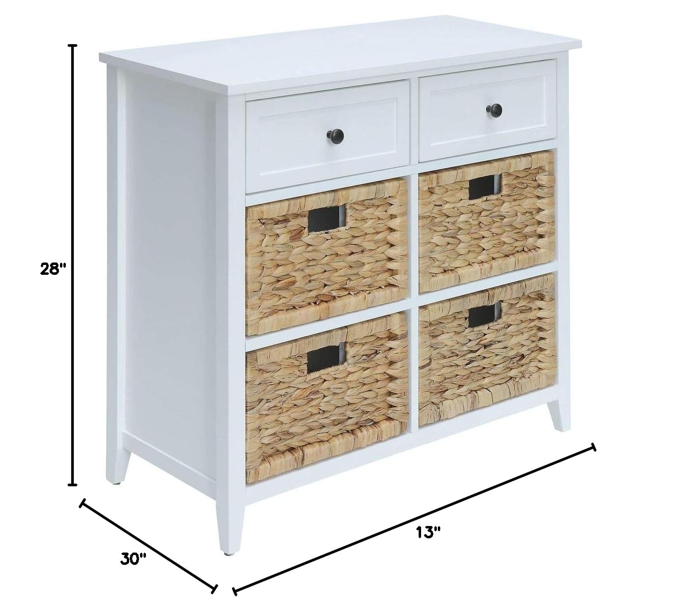 Knocbel 6-Drawer Solid Wood Storage Cabinet - 30