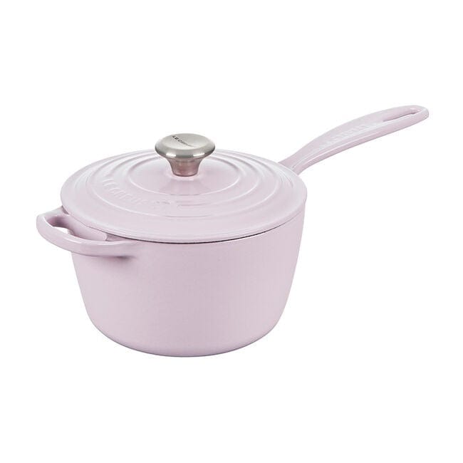 Le Creuset 2.25 Quart Enameled Cast Iron Sauce Pan with Lid - Multiple Colors (Marseille, Cerise, Flame) - Perfect for Soups, Sauces & Slow Cooking
