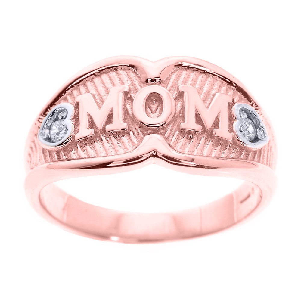 14K Rose Gold Cubic Zirconia 