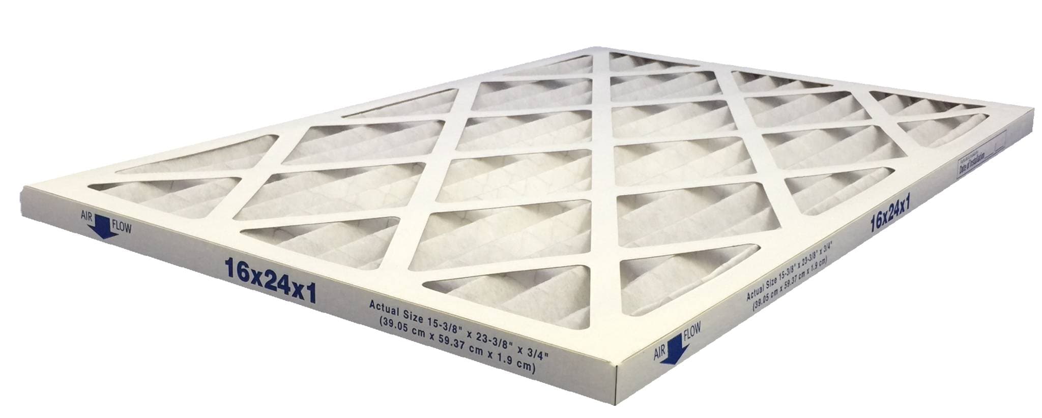 16x24x1 MERV 13 Pleated Air Filter for Allergies - Case of 6 | High Efficiency HVAC Furnace & AC Filters for Home, Office & Commercial Use