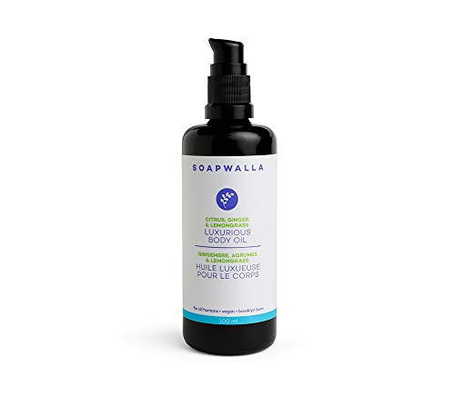 Soapwalla Organic Luxurious Body Oil - 3.38 oz | 100ml - Hydrating & Nourishing for Dry Skin - Perfect for Massage, Aromatherapy & Daily Moisturizing