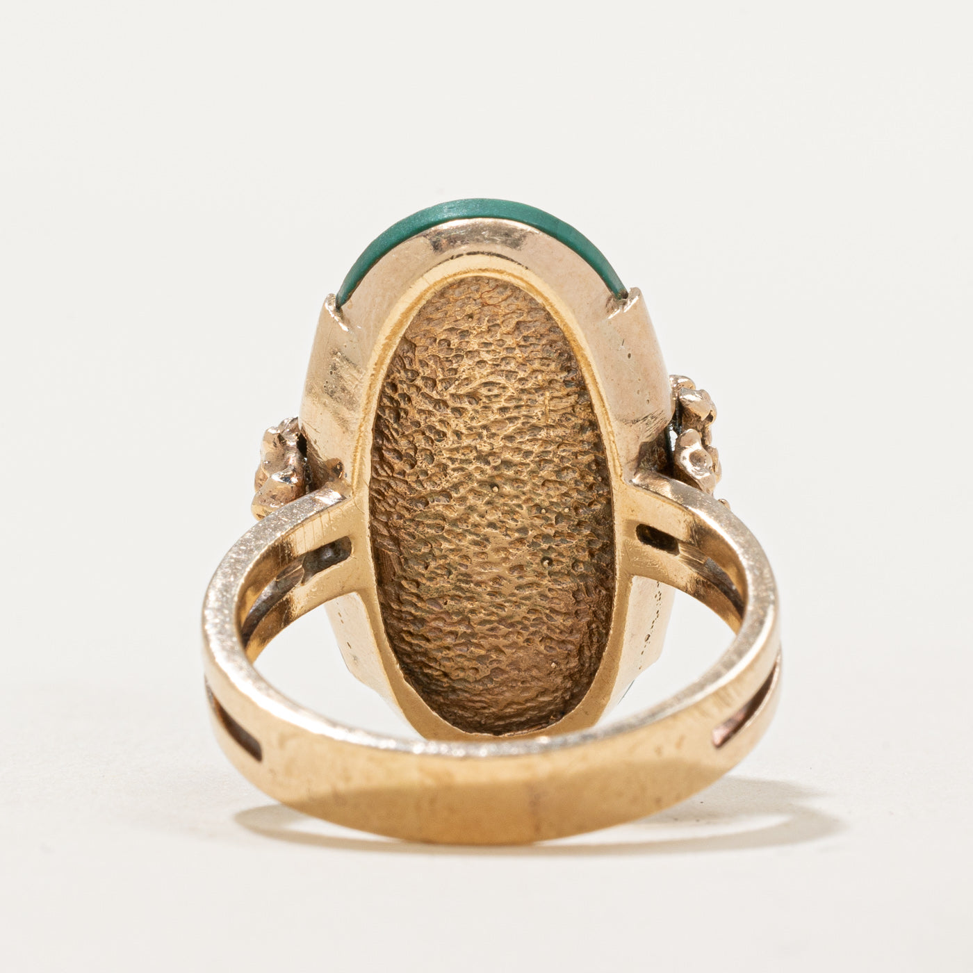 Malachite Textured Cocktail Ring - 7.00ct Genuine Stone - Size 8.5 - Elegant Statement Jewelry for Women - Perfect for Parties, Weddings & Special Occasions
