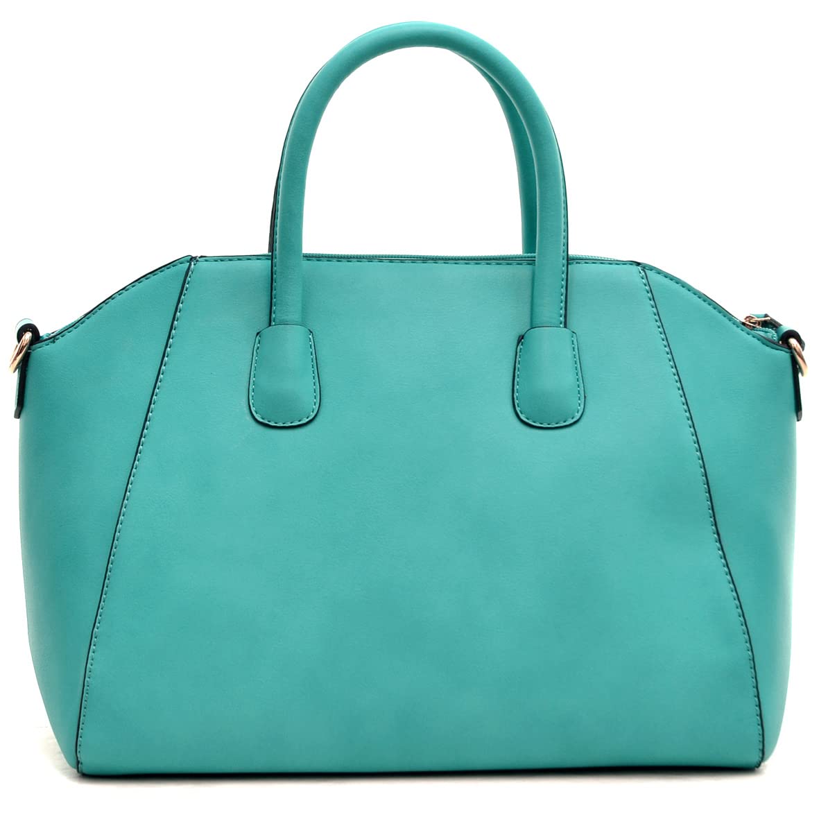 Dasein Women's Satchel Handbag - Top Handle Shoulder Purse for Work & Travel - Genuine Leather Crossbody Bag (Turquoise) - Perfect for Office, Business Meetings & Daily Commute