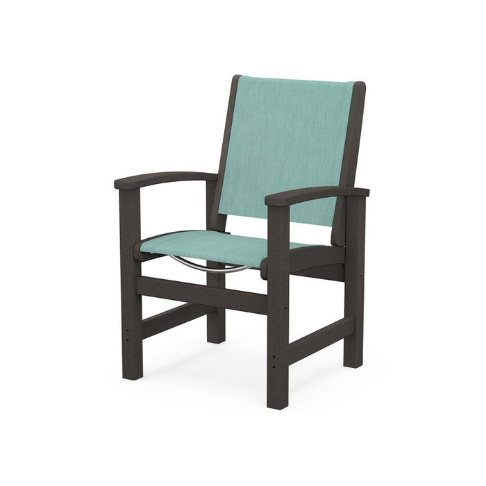 POLYWOOD Coastal Dining Chair - Weather-Resistant Outdoor Furniture, All-Weather Adirondack Chair for Patio, Deck, Garden & Poolside - Perfect for Backyard, Beach House & Waterfront Dining