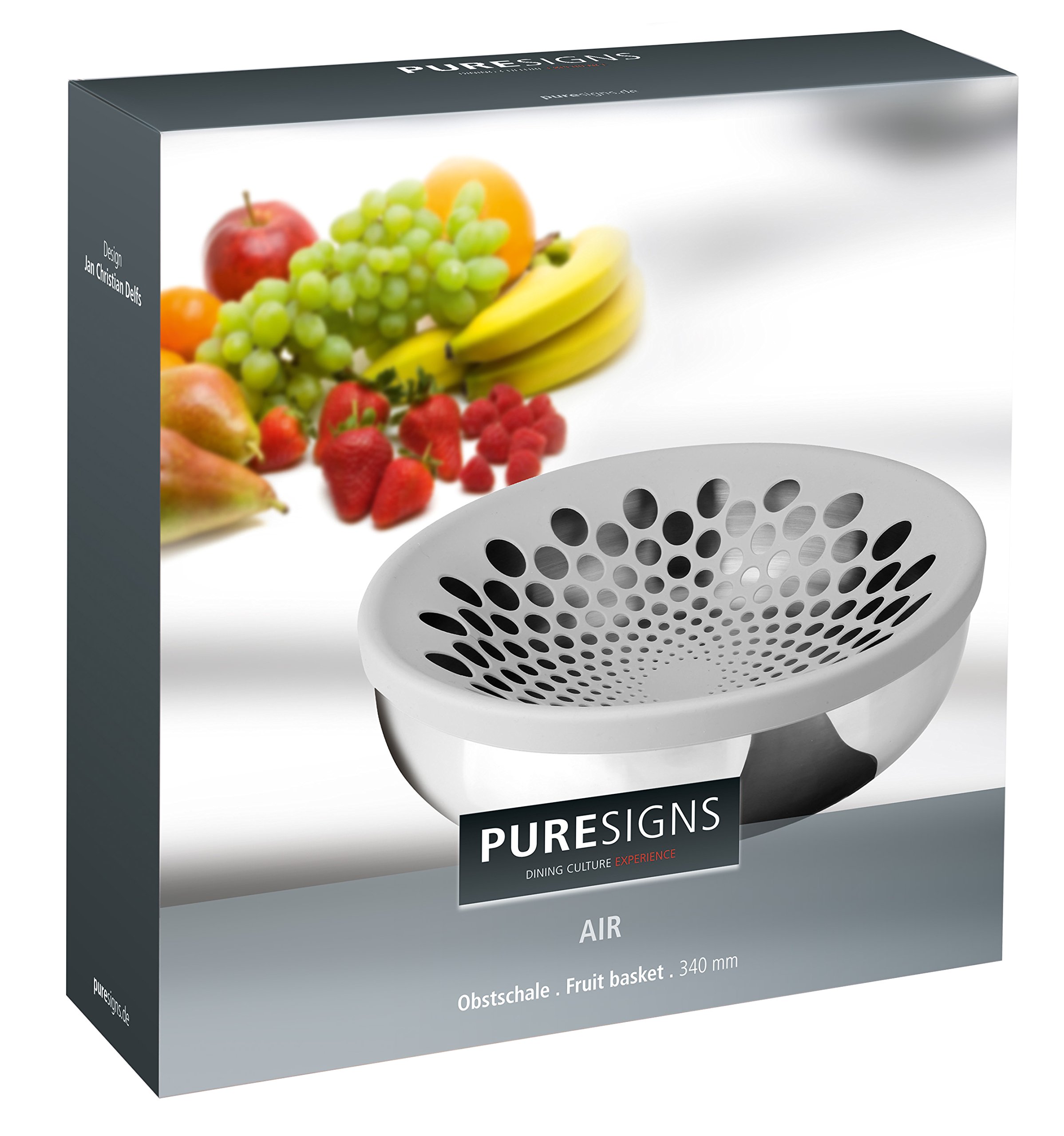 Shell Air Fruit Bowl - 13.4 Inch Large Fruit Serving Bowl, Elegant & Durable for Kitchen, Dining Table, Party Buffet | Perfect for Fresh Fruits, Snacks, Salad & Home Decor