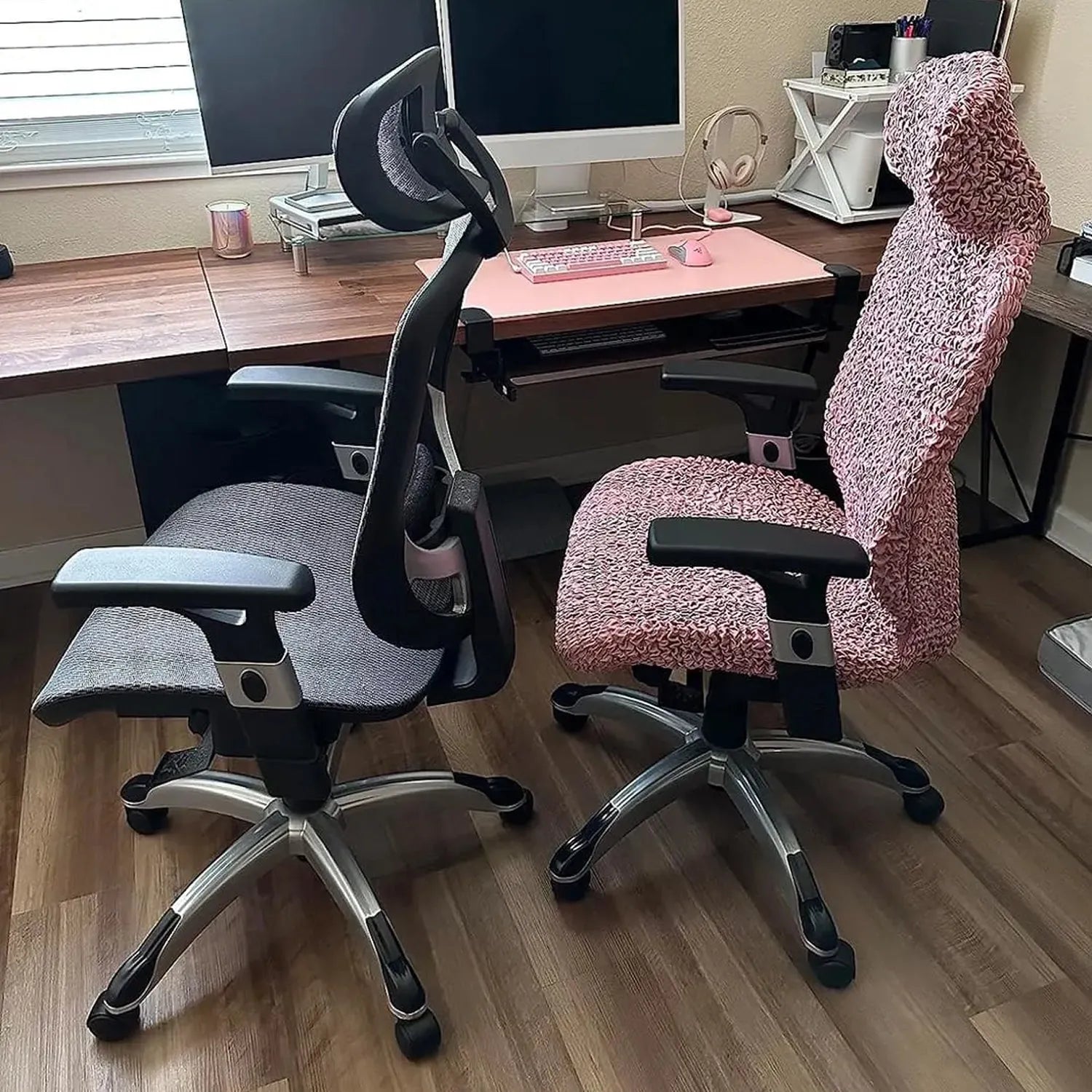Premium Office Chair Slipcover - Microfiber Collection - Washable & Breathable Chair Cover for Home Office, Gaming, and Workspace - Perfect for Desk Chairs, Task Chairs, and Executive Chairs
