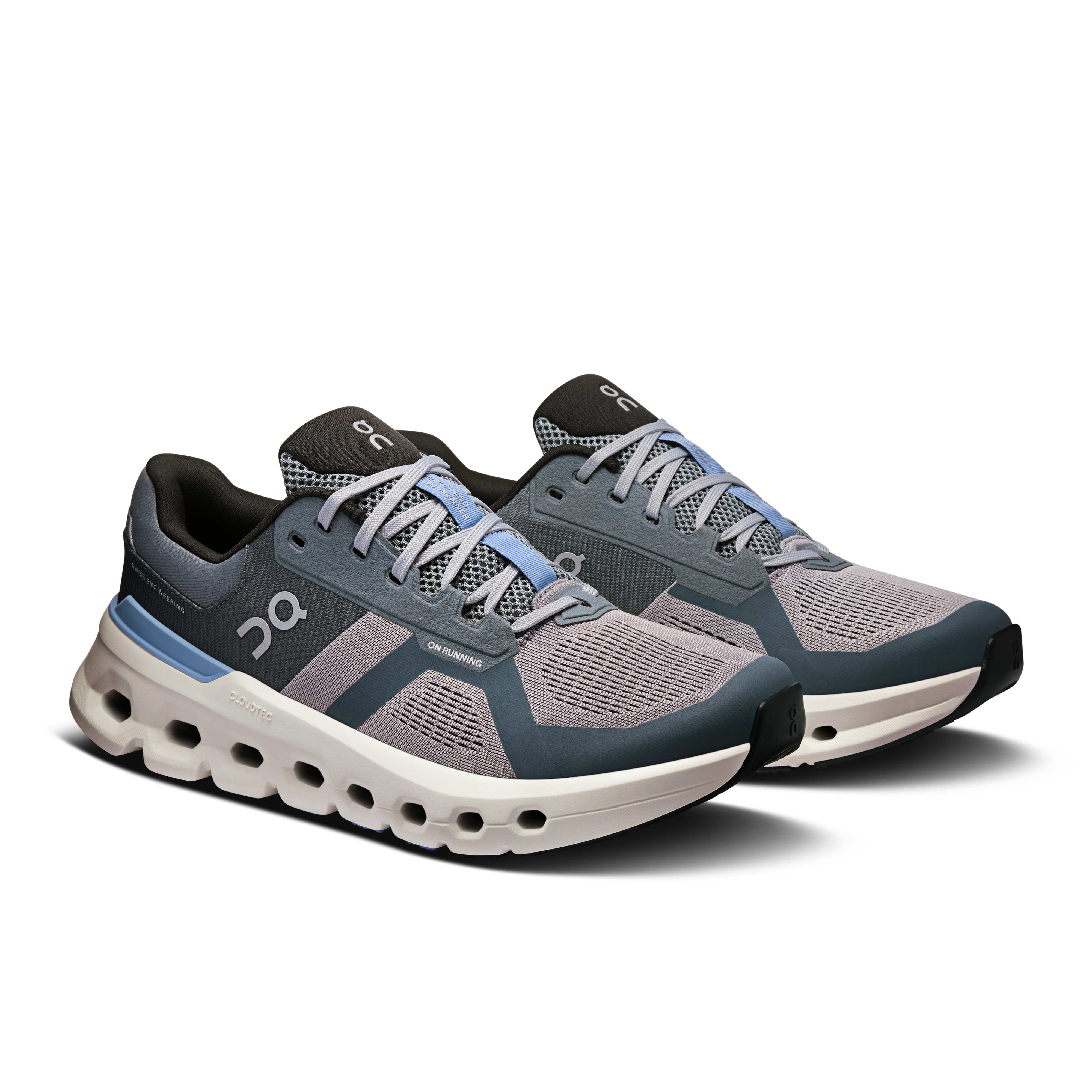 On Running Men's Cloudrunner 2 Running Shoes - Lightweight & Breathable Alloy/Chambray Color - Perfect for Jogging, Gym Workouts & Daily Wear