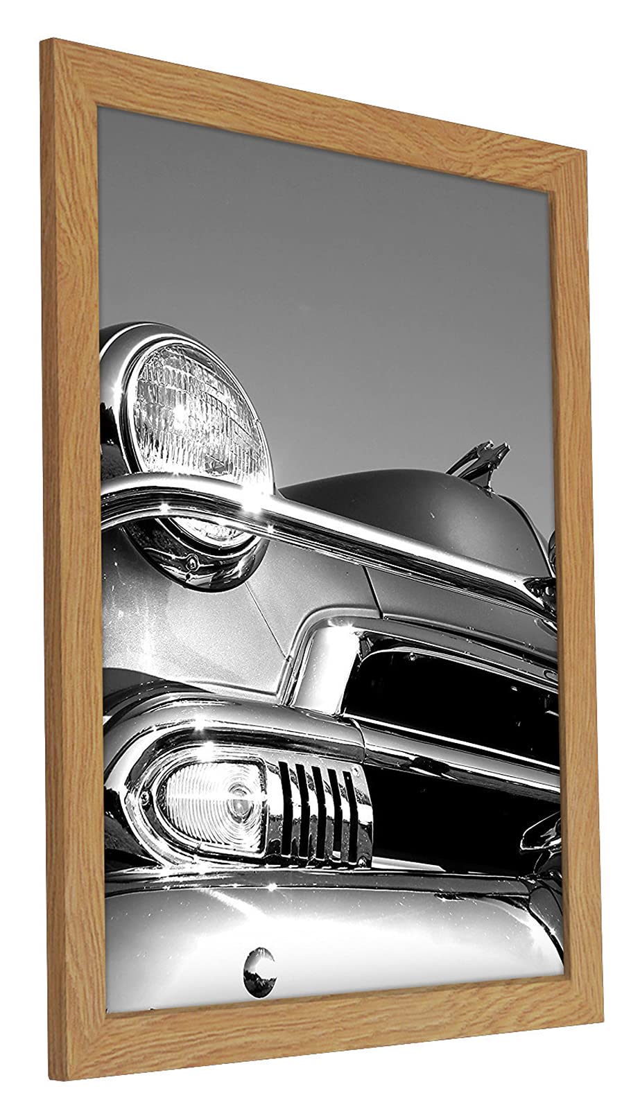 Americanflat 18x24 Poster Frame with Polished Plexiglass - Premium Engineered Wood Picture Frame for Wall Display (Horizontal/Vertical) - Dark Oak Finish - Perfect for Home Decor, Office Art & Gallery Displays