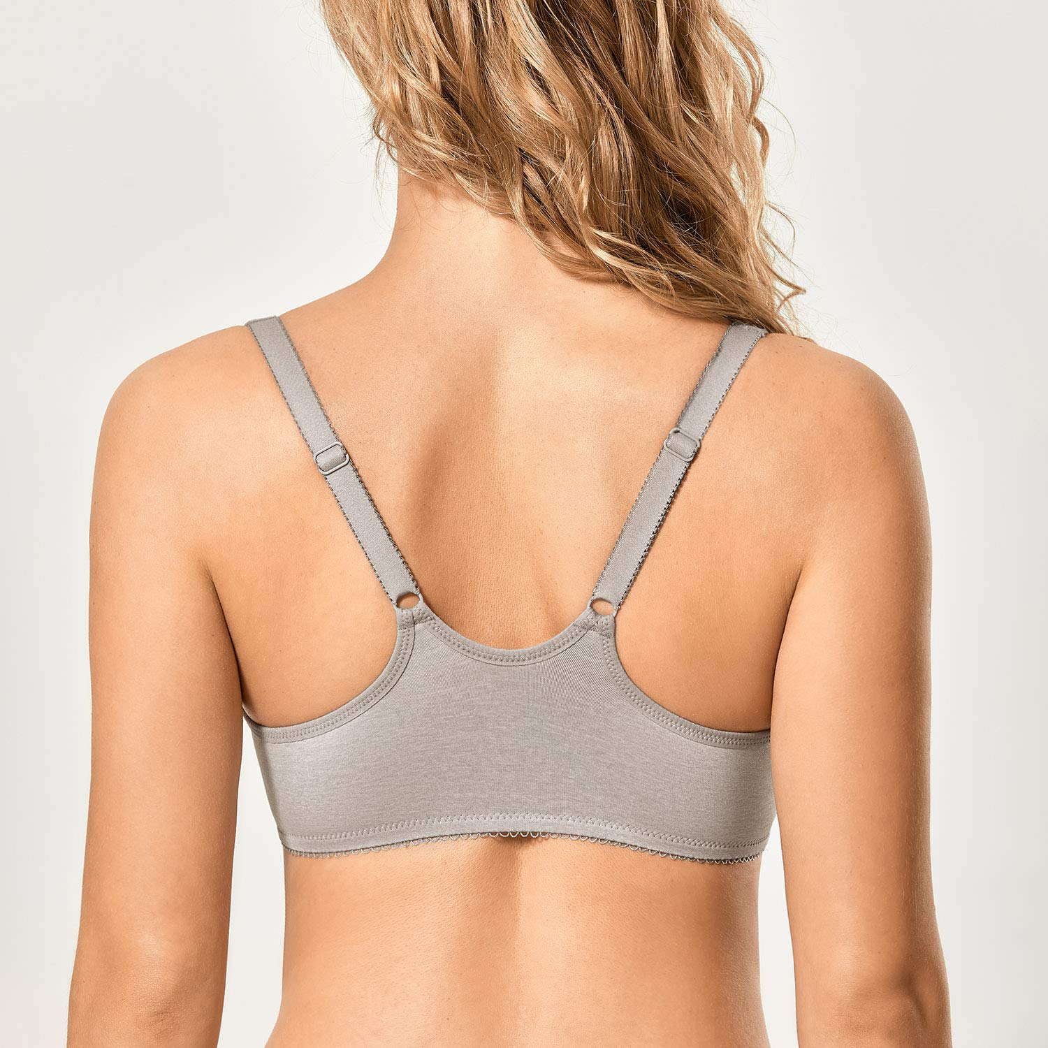 **Delimira Women's Front Closure Racerback Bra with Underwire - Plus Size Seamless Plunge Bra for Comfort & Support - Perfect for Yoga, Workouts & Everyday Wear**