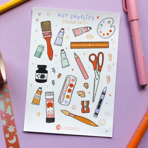 Premium Art Supplies Sticker Sheets - 50 Unique Designs for Scrapbooking, Journals & DIY Crafts - Waterproof & Durable Decorative Stickers for Artists & Crafters
