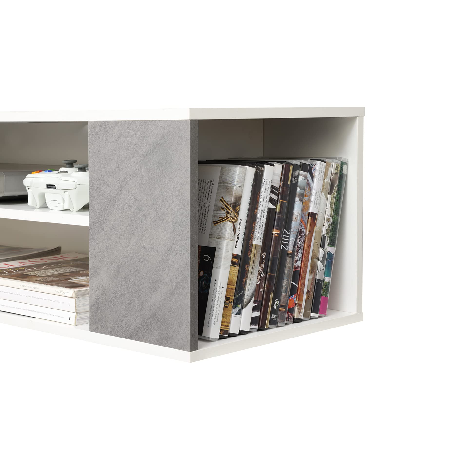 **WAMPAT 39 Inch Floating TV Stand - Wall Mounted Entertainment Center with Storage Shelf, Media Console Cabinet for Living Room, Bedroom - Space Saving Grey Design**