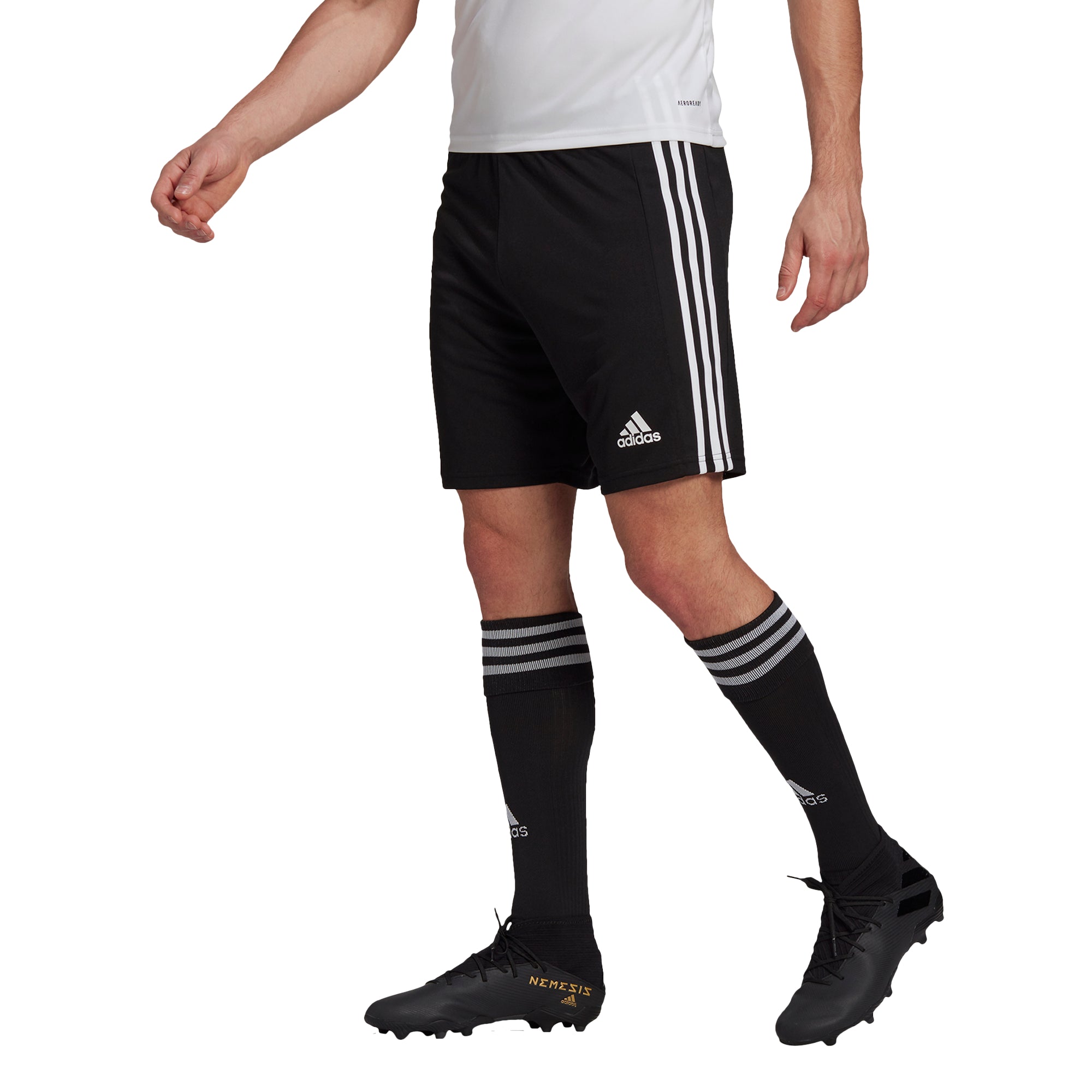 Adidas Youth Squadra 21 Athletic Shorts - Black/White - Breathable Comfort for Sports & Casual Wear - Perfect for Soccer, Running, and Gym Workouts