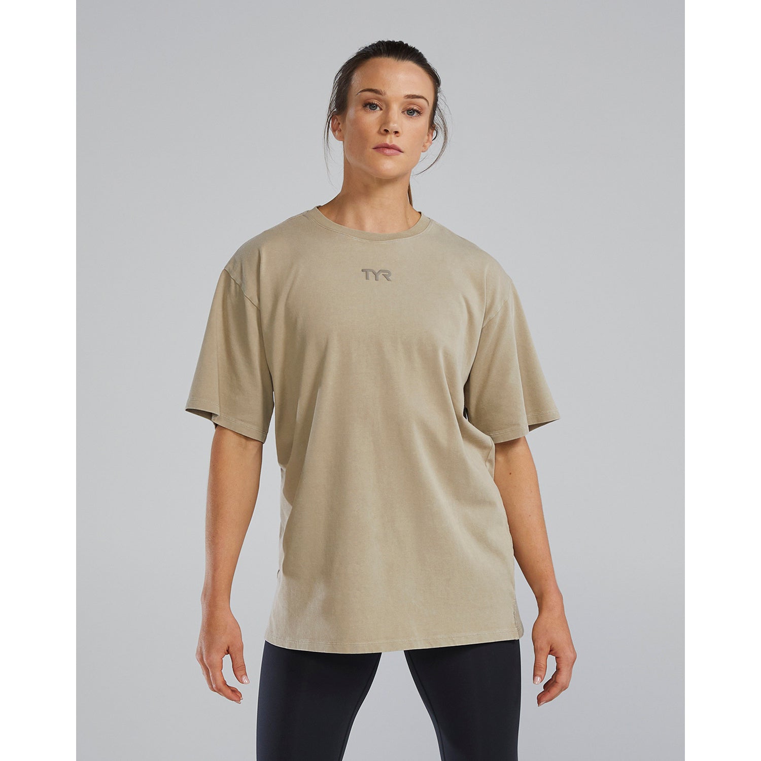 TYR Unisex Garment Dyed Oversized T-Shirt - Soft Cotton Relaxed Fit Tee for Men & Women - Perfect for Casual Wear, Gym, and Street Style