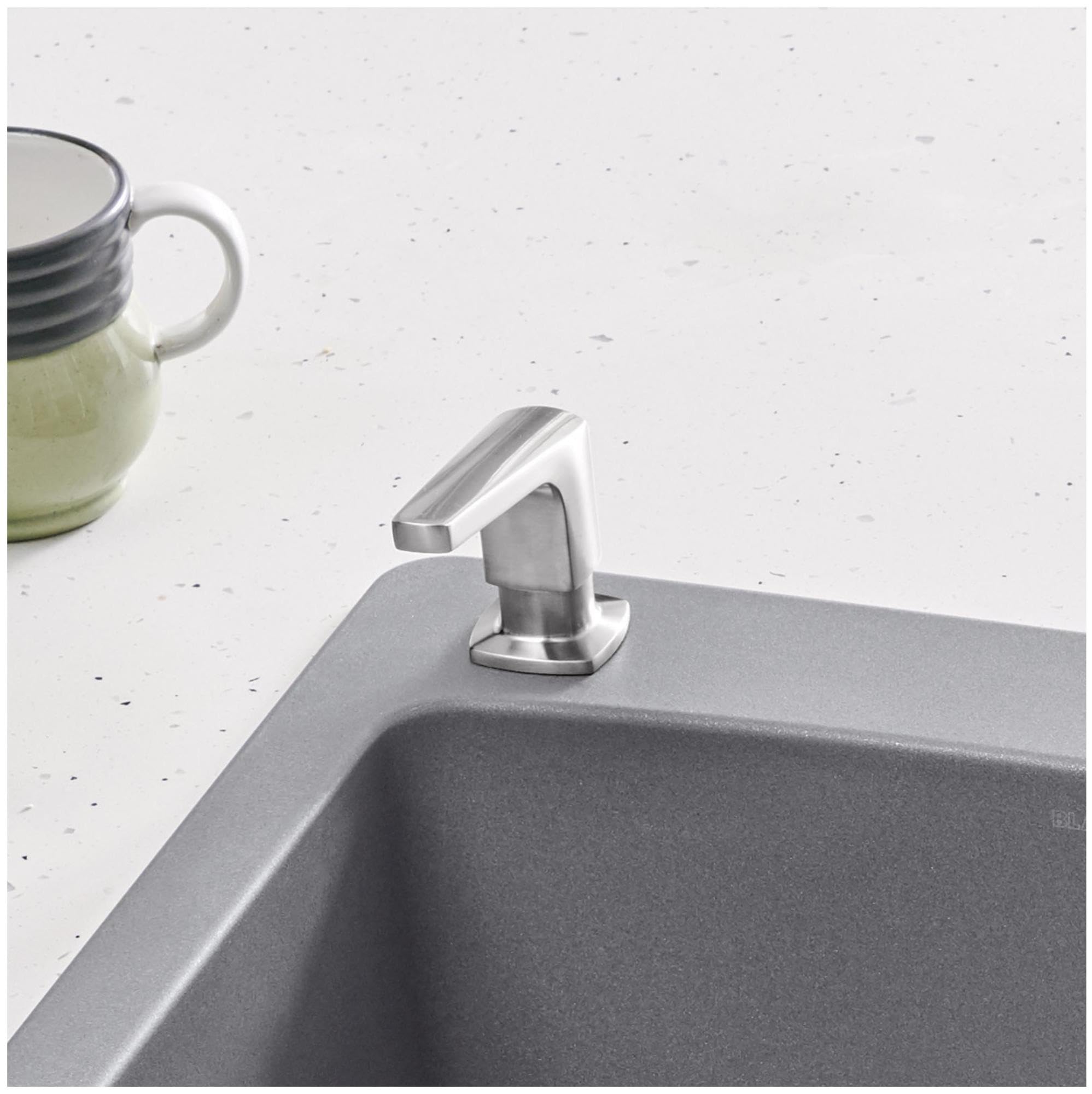 BLANCO 442680 RIVANA Stainless Steel Kitchen Soap Dispenser 12 oz - Touchless Liquid Soap Dispenser for Kitchen Sink, Bathroom, or Office | Durable & Modern Design
