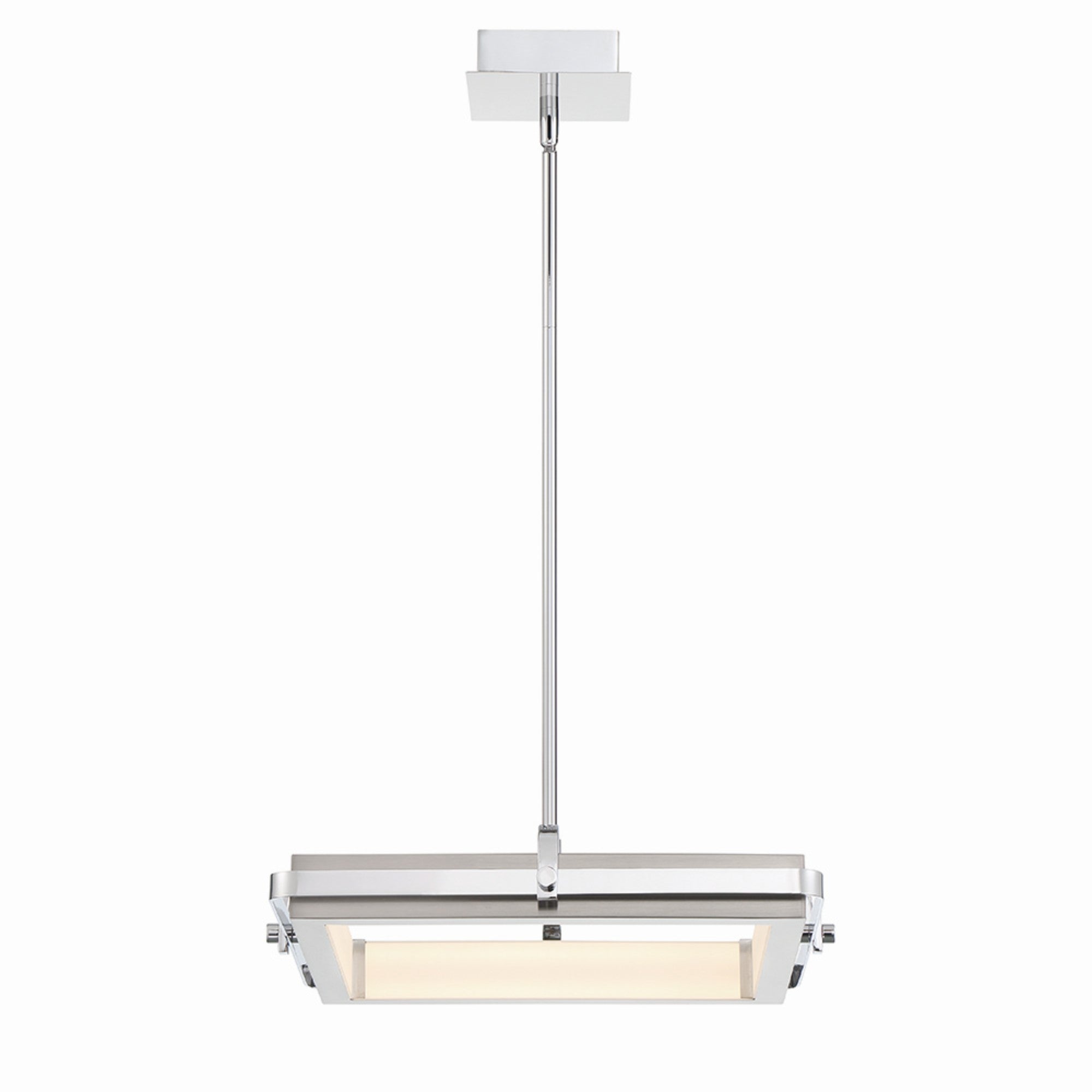 Annilo 18 LED Modern Pendant Light - Chrome Finish Ceiling Lighting Fixture for Kitchen, Dining Room, and Bedroom