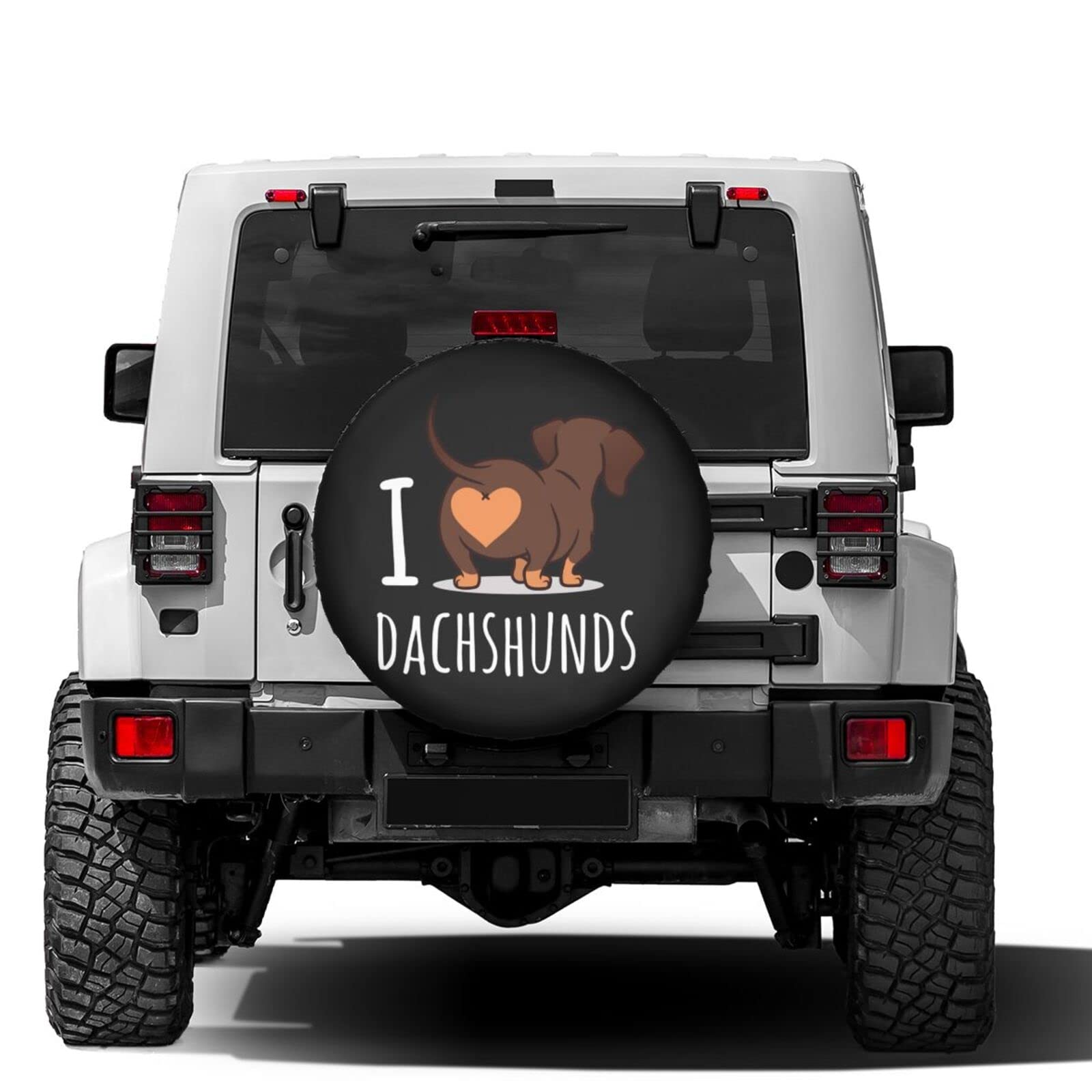 Dachshund Lovers Heat-Resistant Spare Tire Cover - 17 Inch Dustproof Wheel Protector for Trailer, RV, SUV & Most Vehicles | Perfect for Road Trips & Outdoor Adventures