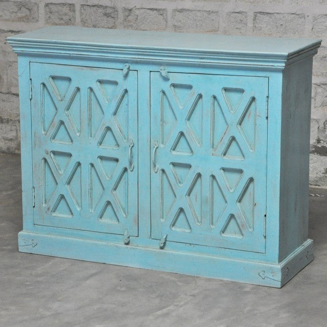 French Style Solid Wood Sideboard - Elegant Buffet Cabinet for Dining Room, Living Room & Entryway Storage | Rustic Farmhouse Decor