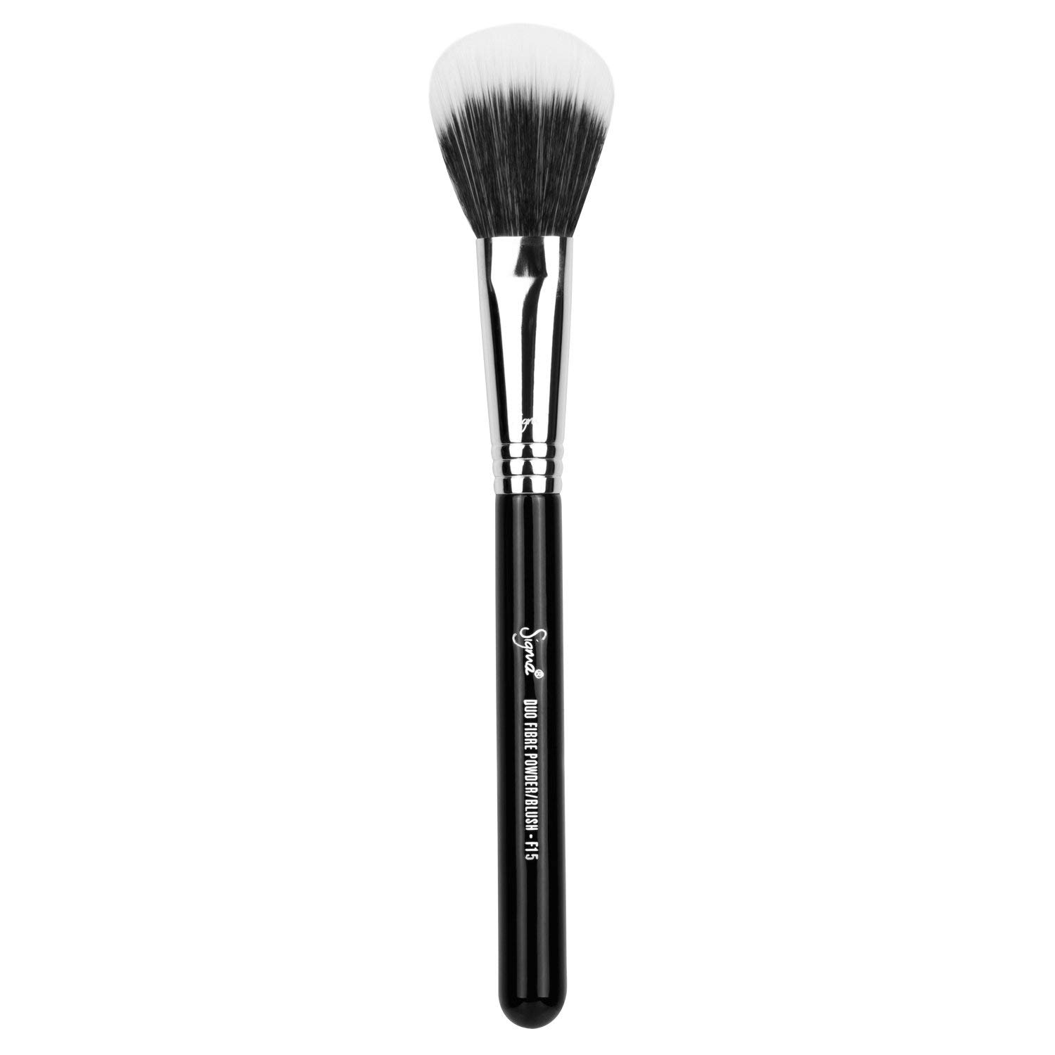 Sigma F15 - Duo Fiber Powder & Blush Brush for Flawless Makeup Application - Perfect for Contouring, Highlighting, and Blending