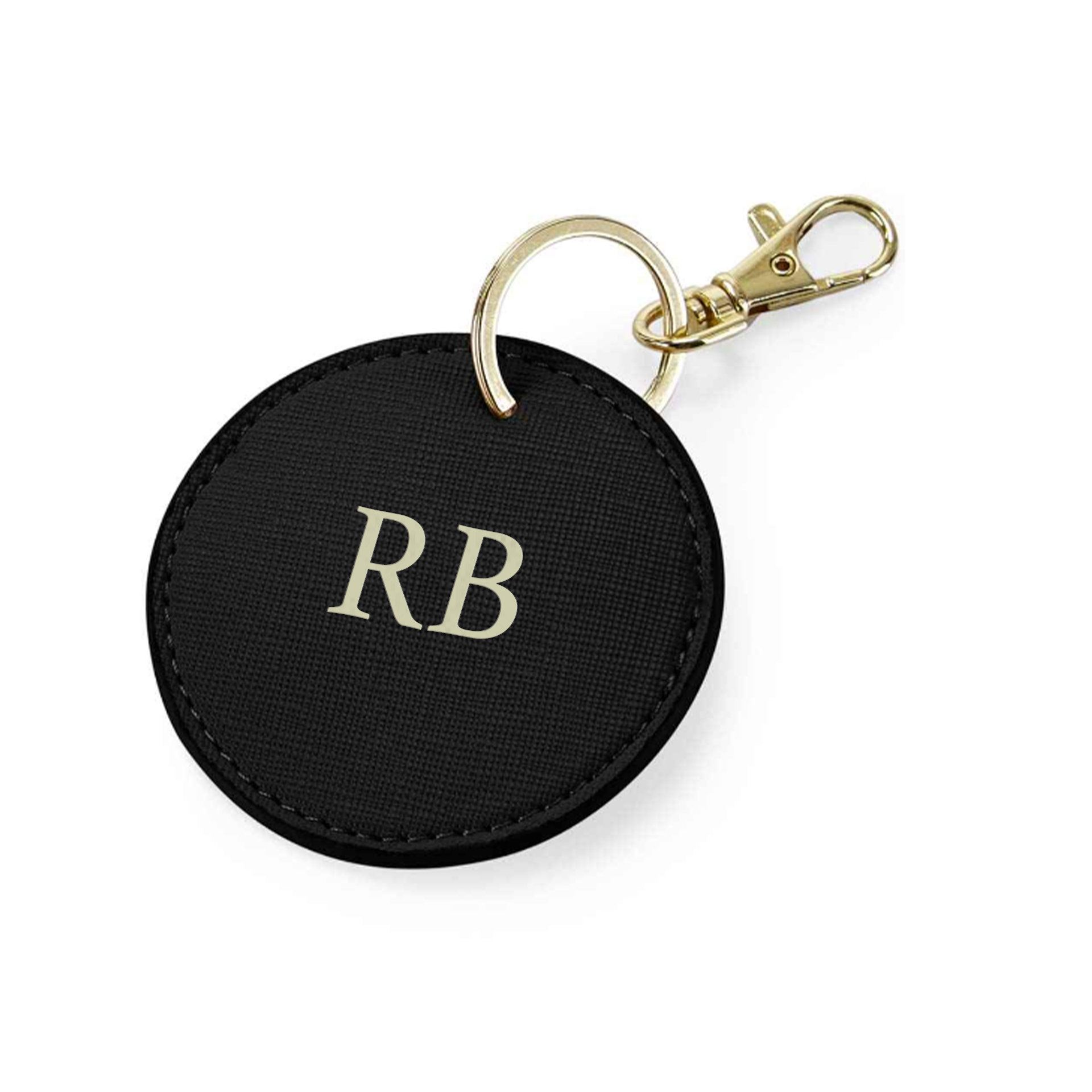 Personalized Carnaby Embossed Initial Circle Keychain - Custom Monogrammed Gift for Women & Men - Perfect for Keys, Bags, and Travel Accessories