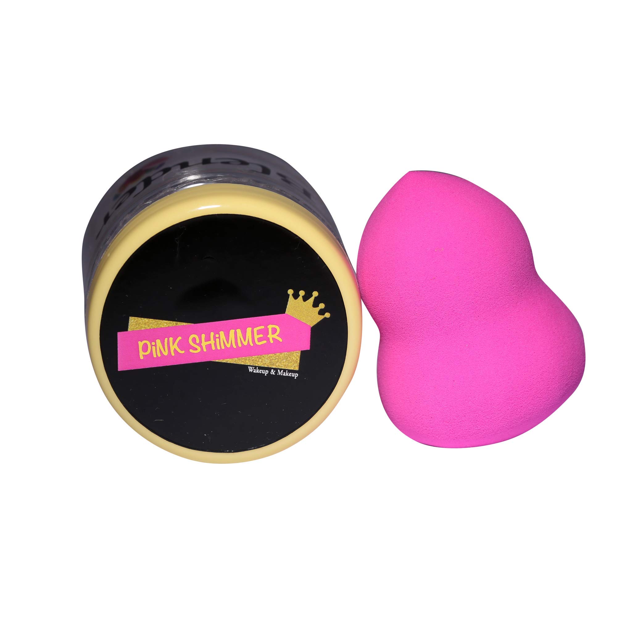 Pink Shimmer Beauty Blender Sponge - Soft Makeup Blending Sponge for Flawless Foundation & Concealer Application - Pack of 1 - Perfect for Everyday Makeup & Professional Use