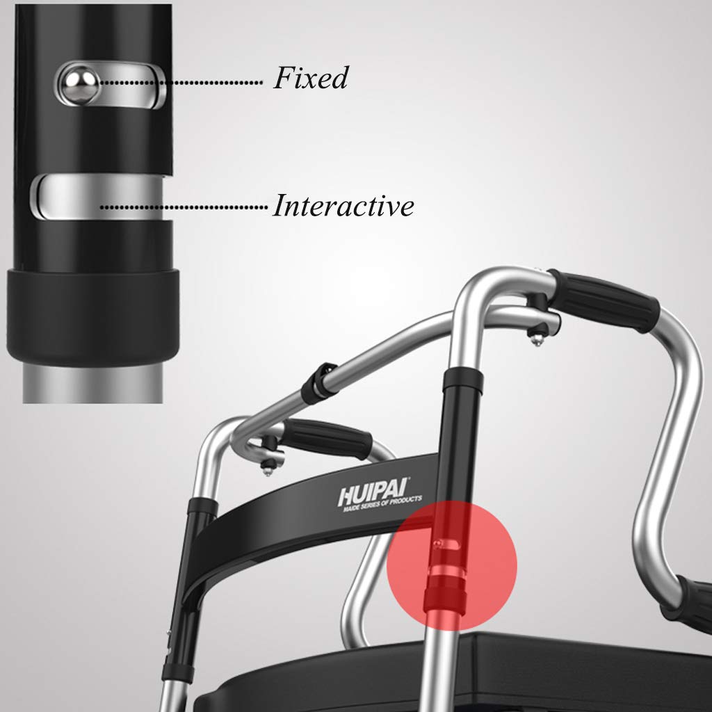 Lightweight Adjustable Folding Aluminum Walking Frame for Seniors & Disabled - Multi-Function Mobility Aid for Indoor/Outdoor Use