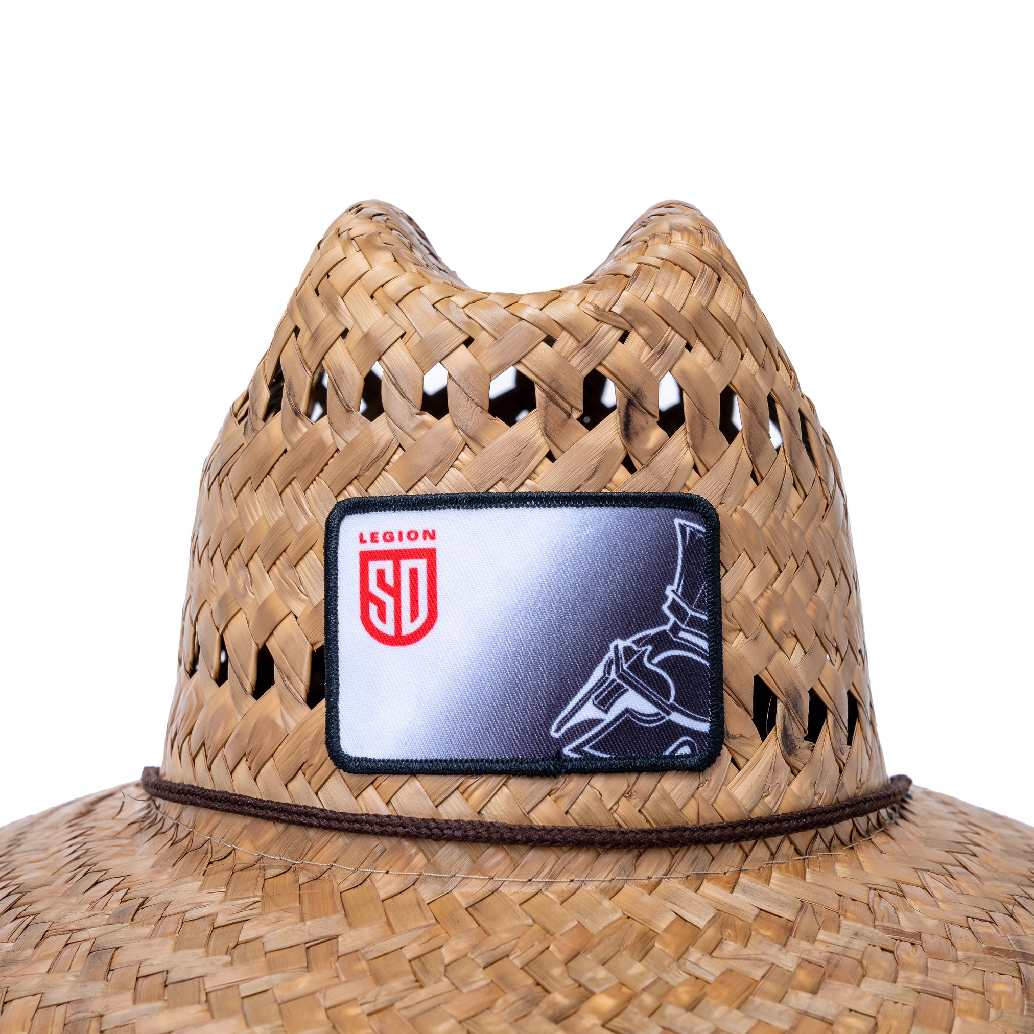 SD Legion Wide Brim Straw Patch Hat - UPF 50+ Sun Protection for Men & Women - Perfect for Beach, Hiking, and Outdoor Adventures