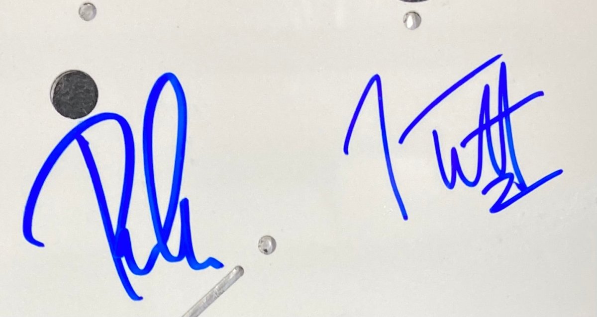 Def Leppard Signed White Guitar Pick Guard by Joe Elliott & Phil Collen - JSA Authenticated - Perfect for Rock Memorabilia Collectors & Music Fans